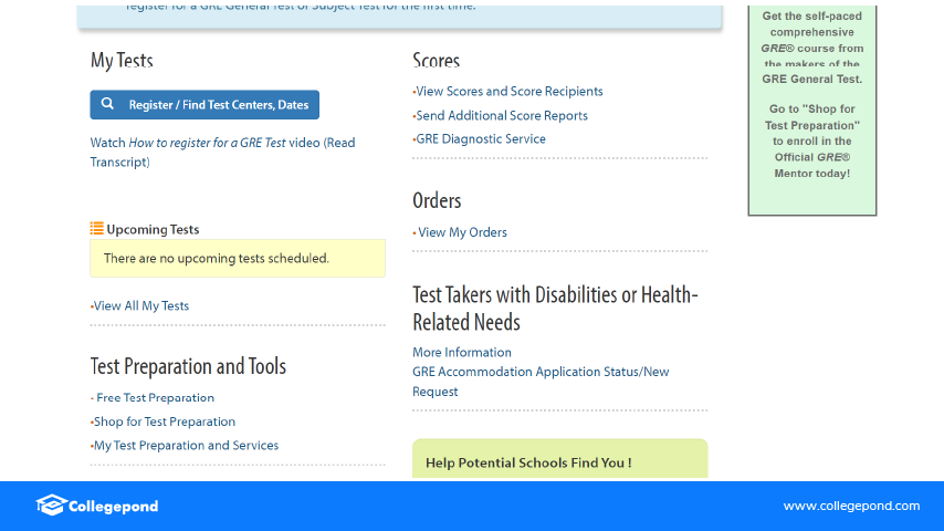 Click-on-Register-Test-Finder