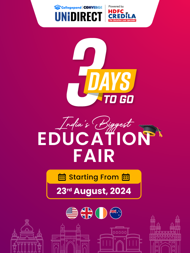 Collegepond UniDirect Global Education Fair 3 DAYS TO GO